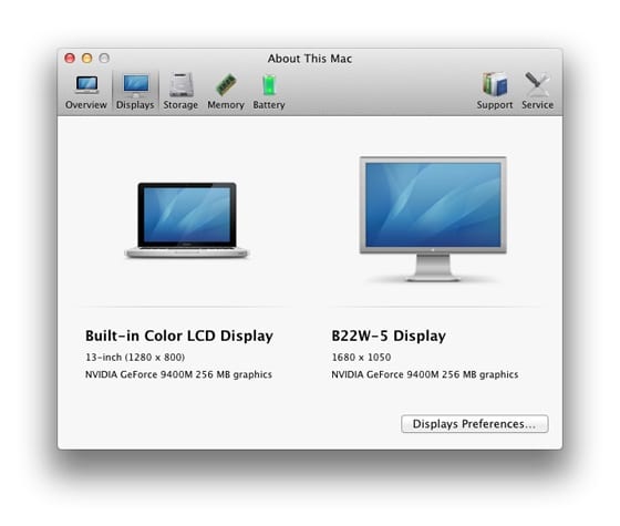 System Information Displays