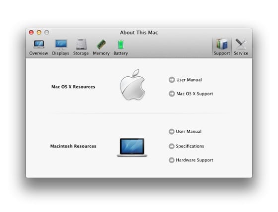 System Information Support